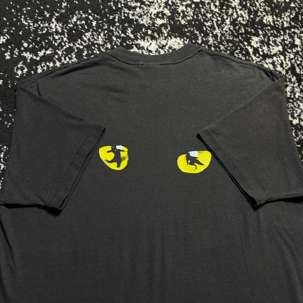 Vintage Cats The Musical Shirt 1981 Broadway Graphic Tee Black XL Touch of Gold